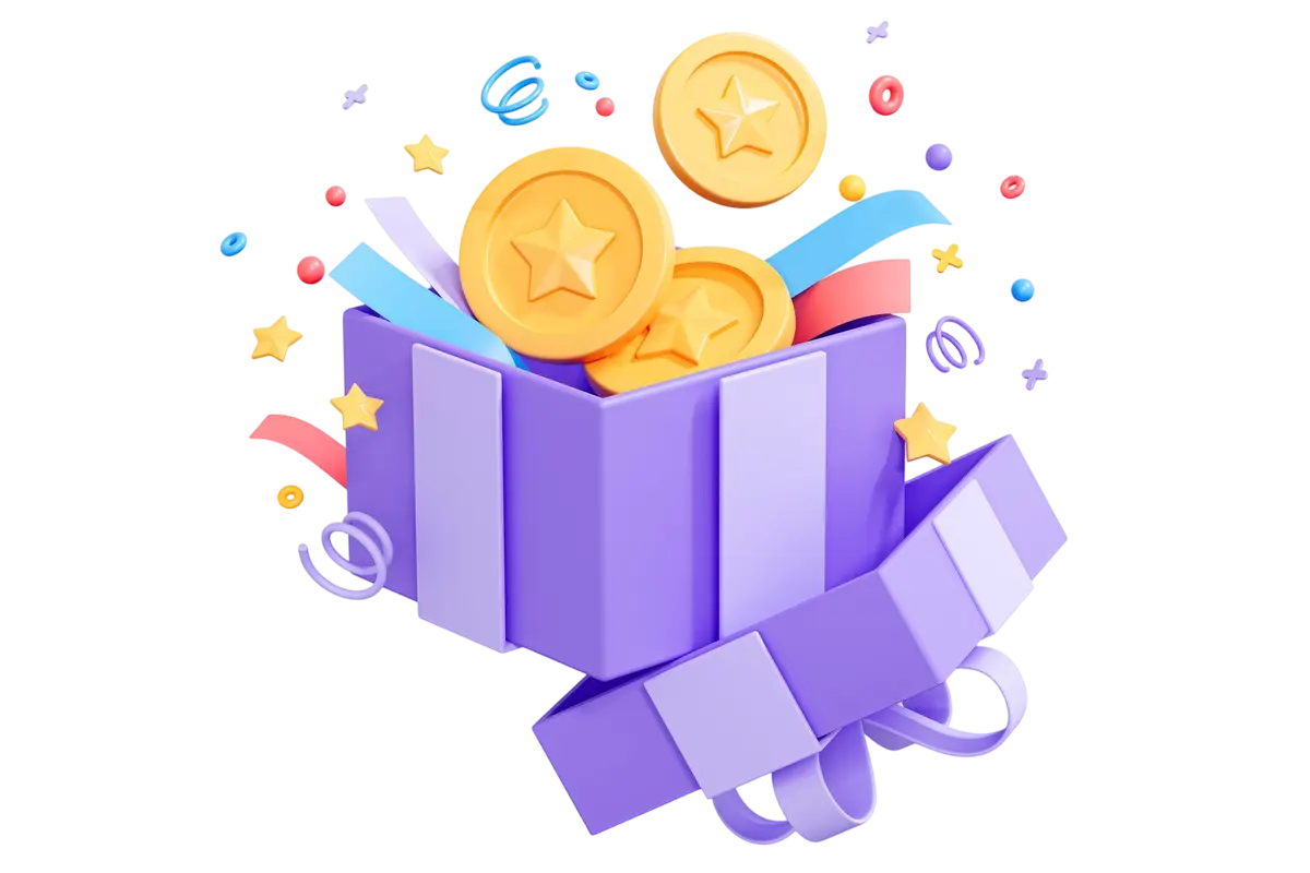 Gift box with Gooroopoints reward coins